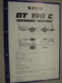 Sisu BT 190 C tekninen erittely -myyntiesite