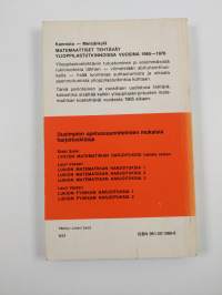 Matemaattiset tehtävät ylioppilastutkinnoissa vuosina 1965-1978