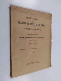 Adversaria ad Ciceronis de consulatu suo poema : dissertatio academica