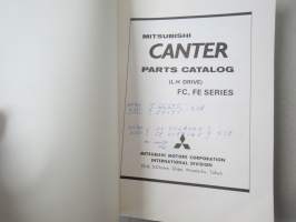 Mitsubishi Canter (L.H. Drive) FC, FE Series 9810C-99000 Feb. 1980 Parts Catalog -varaosaluettelo