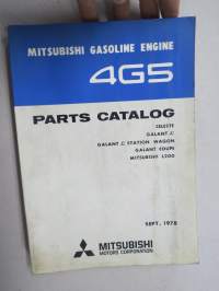 Mitsubishi 4GS Gasoline Engine Celeste, Galant, Galant STW, Galant Coupe, Mitsubishi L200 Sept. 1978 Parts Catalog -varaosaluettelo