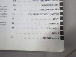 Mitsubishi Galant Coupe, 1978 Workshop Manual, Chassis -korjaamokäsikirja, englanninkielinen