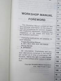 Mitsubishi Sapporo 1981 Workshop Manual, Chassis -korjaamokäsikirja, englanninkielinen