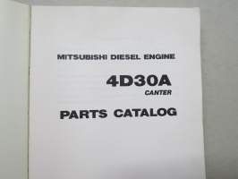 Mitsubishi 4D30A Diesel Engine Canter 9882C-99901 Nov. 1980 Parts Catalog -varaosaluettelo