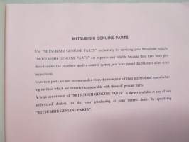 Mitsubishi 4D30A Diesel Engine Canter 9882C-99901 Nov. 1980 Parts Catalog -varaosaluettelo