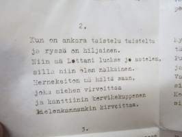 Sota-aikainen (jatkosota) laulukirja / lauluvihko