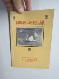 Kodak-artiklar - Katalog öfver Kodak-artiklar -tuoteluettelo kameroille ja tarvikkeille 1910