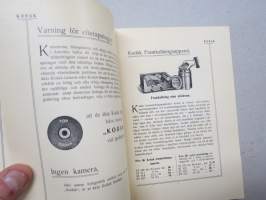 Kodak-artiklar - Katalog öfver Kodak-artiklar -tuoteluettelo kameroille ja tarvikkeille 1910