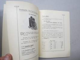 Kodak-artiklar - Katalog öfver Kodak-artiklar -tuoteluettelo kameroille ja tarvikkeille 1910