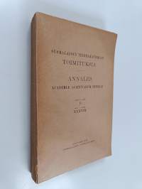 Suomalaisen tiedeakatemian toimituksia sarja B nide XXXVIII - Annales Academiæ Scientiarum Fennicæ