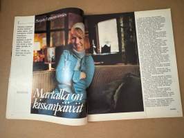 Me Naiset 1974 nro 45 ilmestynyt 8.11.1974, Marjatta Leppänen, Hallamat, Veijo Meri, Tommi Kitti, palkittuja syyshuiveja
