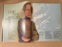 Me Naiset 1974 nro 45 ilmestynyt 8.11.1974, Marjatta Leppänen, Hallamat, Veijo Meri, Tommi Kitti, palkittuja syyshuiveja