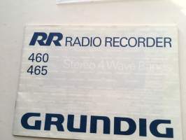 Käyttöohje - Grundig - RR radio recorder 460-465