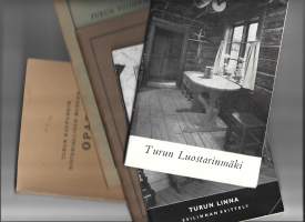 Turun Linna, Tuomiokirkko ja Luostarinmäki museo oppaita 1940-50 luku   - matkailuesite 5 kpl erå