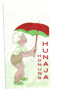 Hunaja  - karamellipussi 17x9 cm   tuotepakkaus