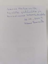Muistelmat (signeerattu, tekijän omiste)