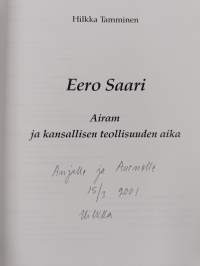 Eero Saari : Airam ja kansallisen teollisuuden aika (signeerattu, tekijän omiste)