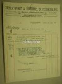 Schuchard &amp; Schütte St. Petersburg 18. / 31. 5.1912 -asiakirja