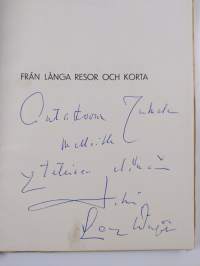 Från långa resor och korta (signeerattu, tekijän omiste, lukematon)