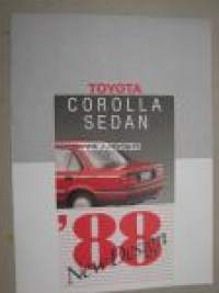 Toyota Corolla Sedan 1988 -myyntiesite