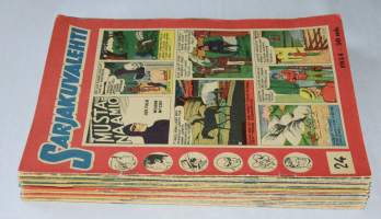 Sarjakuvalehti 1-24 1954 Koko vuosikerta