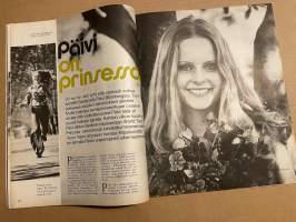 Me Naiset 1972 nro 25/26  ilmestynyt 21.6.1972, Saarikoskien onnen aika, Oma koti - tekstiilit, Dora Jung