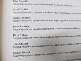 Suggestio -pohjaisten opastamismenetelmien käyttö eri kohdealueilla