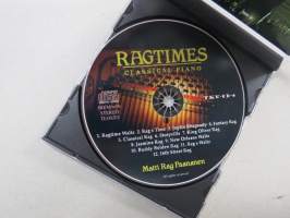 Ragtimes - Classical piano - Matti Rag Paananen CD-levy, jonka kannessa omiste ja Rag Paanasen nimikirjoitus