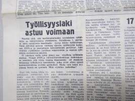 Neuvosto-Karjala - kansallinen yleisölehti, 18.6.1991; Lehmiä Suomesta Vuokkiniemelle ja moitteita avustuksena toimitettujen koneiden tilasta, Salmi-Seuran asioita..