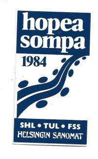 Hopeasompa 1984  - tarra