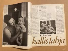 Me Naiset 1972 nro 3 ilmestynyt 19.1.1972, Pirjo Maukonen - rekkakuski, Riitta ja Ilkka Kontula, Aili ja Martti Laihorinne - elämä on kallis lahja