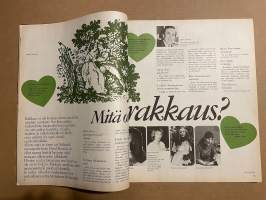 Me Naiset 1972 nro 18 ilmestynyt 3.5.1972, Pirjo Viitanen tanssii ja puhuu tanssista, Lahden Seurahuone, Mitä rakkaus on?