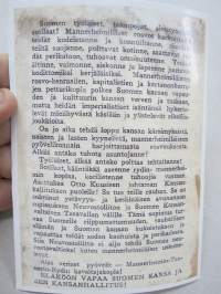 Suomen työläiset, talonpojat, sivistyneistö, sotilaat! Mannerheimiläiset rosvot... -neuvostoliittolainen lentolehtinen, josta tehty postikortti