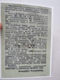 Leningradin saartorengas murrettu... -neuvostoliittolainen lentolehtinen, josta tehty postikortti