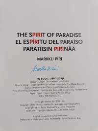 The spirit of paradise = El espiritu del paraiso = Paratiisin pirinää (signeerattu)
