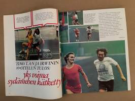 Me Naiset 1972 nro 35 ilmestynyt 30.8.1972, Syysmuoti, Irwinin ja Timo T. A. Mikkosen kymmenottelu, Nelivaljakko - Aura-Liisa, Helena, Marianne ja Helinä Laihorinne