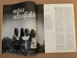 Me Naiset 1972 nro 35 ilmestynyt 30.8.1972, Syysmuoti, Irwinin ja Timo T. A. Mikkosen kymmenottelu, Nelivaljakko - Aura-Liisa, Helena, Marianne ja Helinä Laihorinne