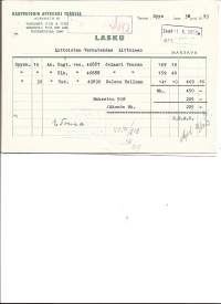 Kauppatorin Apteekki Turussa 1953  firmalomake