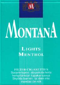 Montana Lights Menthol -  käyttämätön aihio koottava tupakka-aski toimitus kirjeenä