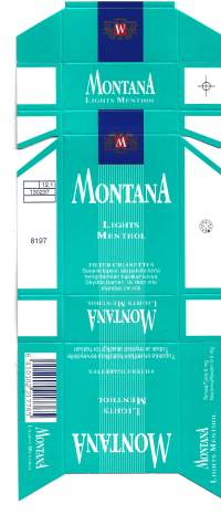 Montana Lights Menthol -  käyttämätön aihio koottava tupakka-aski toimitus kirjeenä