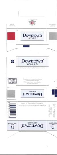 Downtown Ultra Lights -  käyttämätön aihio koottava tupakka-aski toimitus kirjeenä