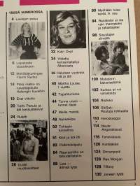 Me Naiset 1972 nro 40 ilmestynyt 4.10.1972, Terhi Panula, Ylermi Runko, Satuhäät Haikossa - Irmeli Vuoristo ja Eero Salonen, Helsingin muotiosoitteet, Liza Minnelli