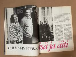 Me Naiset 1972 nro 40 ilmestynyt 4.10.1972, Terhi Panula, Ylermi Runko, Satuhäät Haikossa - Irmeli Vuoristo ja Eero Salonen, Helsingin muotiosoitteet, Liza Minnelli