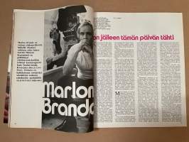 Me Naiset 1972 nro 43 ilmestynyt 25.10.1972, Kristiina Mykkänen, Lintulan luostari, Sirkka Lehto, Lea Pennanen, Arnold Schwarzenegger Suomessa, Marlon Brando