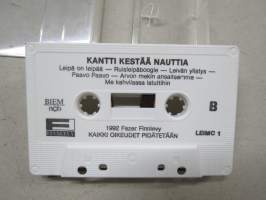 Kantti kestää nauttia - Leipä laulu ja henkilöt - Leipätiedotus LEIMC1 -C-kasetti / C-cassette, mm. Irwin Goodman, Popeda, Veikko Lavi, Juha Vainio, Vesa-Matti Loiri