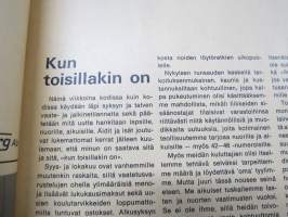 Kotiliesi 1970 17, syyskuu I, 11.9.1970, Abortti, Naisia teollisuuden palveluksessa, Opintojen rahoitus, Pääsin itäsaksalaiseen kotiin, Syysmuoti, Sokeat pienokaiset