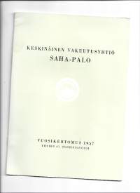 Keskinäinen Vakuutusyhtiö Saha-Palo  -  vuosikertomus 1957-58
