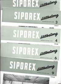 Siporex lättbetong i esittelylehti 1957-1958   5 kpl erä