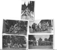 Partiolaisia 1930-luku  - valokuva 5 kpl erä