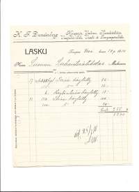K F Dunderberg Konepaja, Valimo, Naulatehdas, Tampere 1910  firmalomake